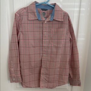 Kids Red Plaid Button Down Shirt